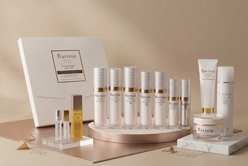 Ravissa Japanese skincare full product collection — premium facial treatment range available at My Beauty Atelier H, Hong Kong